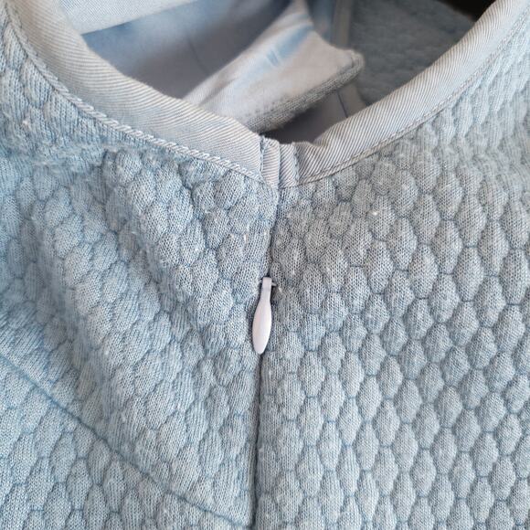 Boden Quilted Sheath Dress Blue Sleeveless Retro Wh895 Women 6L - Picture 13 of 15